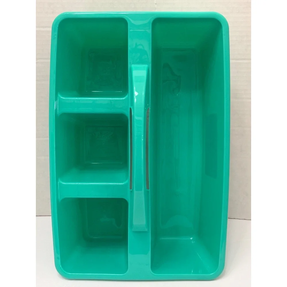 Teaching Tree Multipurpose Organizer Caddy Teal Green 4-Compartment Storage Bin